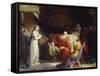 King Lear and His Three Daughters-William Hilton-Framed Stretched Canvas
