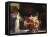 King Lear and His Three Daughters-William Hilton-Framed Stretched Canvas