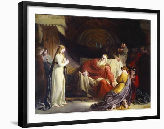 King Lear and His Three Daughters-William II Hilton-Framed Giclee Print