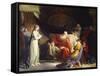 King Lear and His Three Daughters-William II Hilton-Framed Stretched Canvas