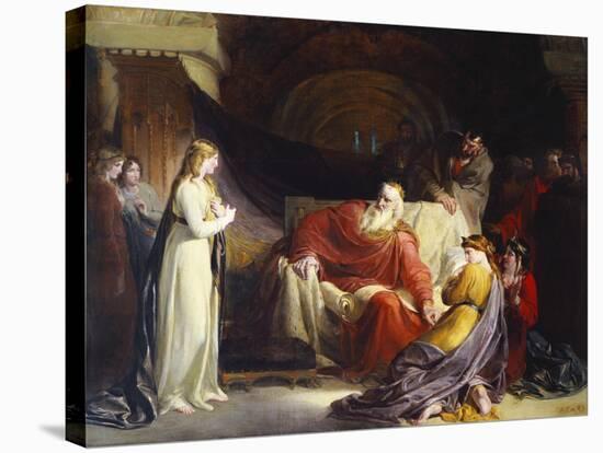 King Lear and His Three Daughters-William II Hilton-Stretched Canvas