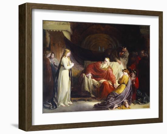 King Lear and His Three Daughters-William II Hilton-Framed Giclee Print