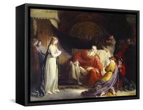 King Lear and His Three Daughters-William II Hilton-Framed Stretched Canvas