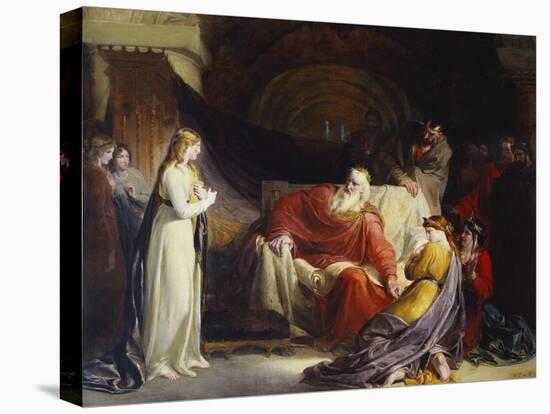 King Lear and His Three Daughters-William Hilton-Stretched Canvas