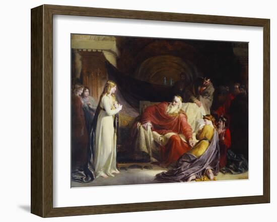 King Lear and His Three Daughters-William Hilton-Framed Giclee Print