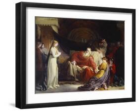 King Lear and His Three Daughters-William Hilton-Framed Giclee Print