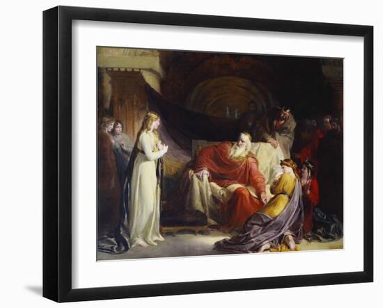 King Lear and His Three Daughters-William Hilton-Framed Giclee Print