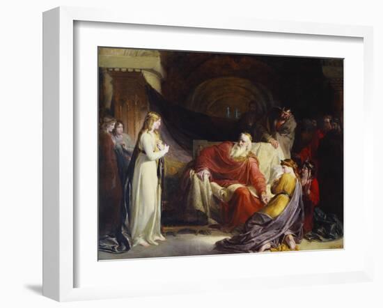 King Lear and His Three Daughters-William Hilton-Framed Giclee Print