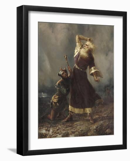 King Lear and the Fool (Shakespeare, King Lear, Act III, Scene II)-William Holmes Sullivan-Framed Giclee Print