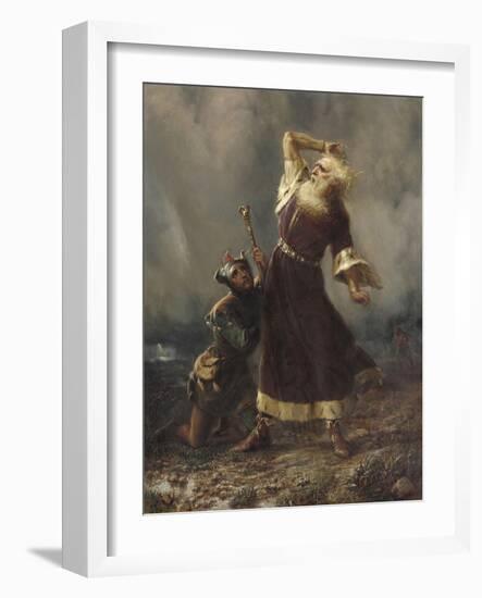 King Lear and the Fool (Shakespeare, King Lear, Act III, Scene II)-William Holmes Sullivan-Framed Giclee Print