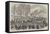 King Leopold II Entering the Church of St Gudule, at Brussels-null-Framed Stretched Canvas