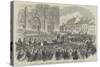 King Leopold II Entering the Church of St Gudule, at Brussels-null-Stretched Canvas