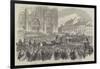 King Leopold II Entering the Church of St Gudule, at Brussels-null-Framed Giclee Print