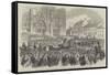 King Leopold II Entering the Church of St Gudule, at Brussels-null-Framed Stretched Canvas