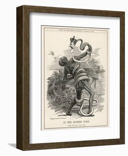 King Leopold II King of the Belgians Crushes the Belgian Congo. in the Rubber Coils-Linley Sambourne-Framed Photographic Print