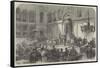 King Leopold II Taking the Oath before the Belgian Senate and Chamber of Deputies-null-Framed Stretched Canvas