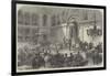 King Leopold II Taking the Oath before the Belgian Senate and Chamber of Deputies-null-Framed Giclee Print