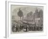 King Leopold's Public Entry into Brussels on the 24th Ult, Arrival of His Majesty at the Palace-null-Framed Giclee Print