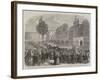 King Leopold's Public Entry into Brussels on the 24th Ult, Arrival of His Majesty at the Palace-null-Framed Giclee Print