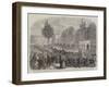 King Leopold's Public Entry into Brussels on the 24th Ult, Arrival of His Majesty at the Palace-null-Framed Giclee Print