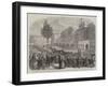 King Leopold's Public Entry into Brussels on the 24th Ult, Arrival of His Majesty at the Palace-null-Framed Giclee Print