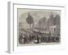 King Leopold's Public Entry into Brussels on the 24th Ult, Arrival of His Majesty at the Palace-null-Framed Giclee Print