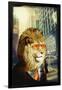 King Lion of the Urban Jungle-GI ArtLab-Framed Giclee Print