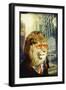 King Lion of the Urban Jungle-GI ArtLab-Framed Premium Giclee Print