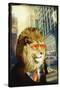 King Lion of the Urban Jungle-GI ArtLab-Stretched Canvas