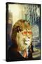 King Lion of the Urban Jungle-GI ArtLab-Stretched Canvas