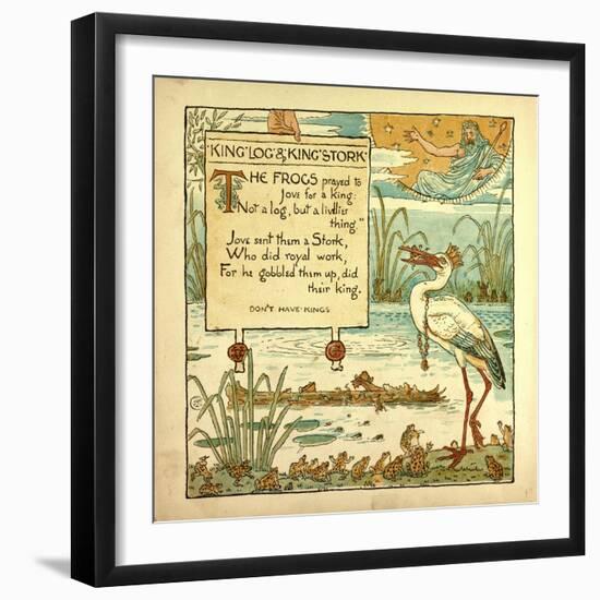 King Log and King's Stork-null-Framed Giclee Print