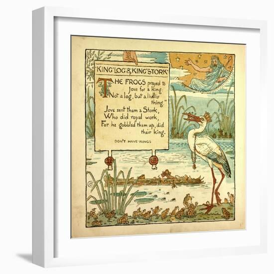 King Log and King's Stork-null-Framed Giclee Print