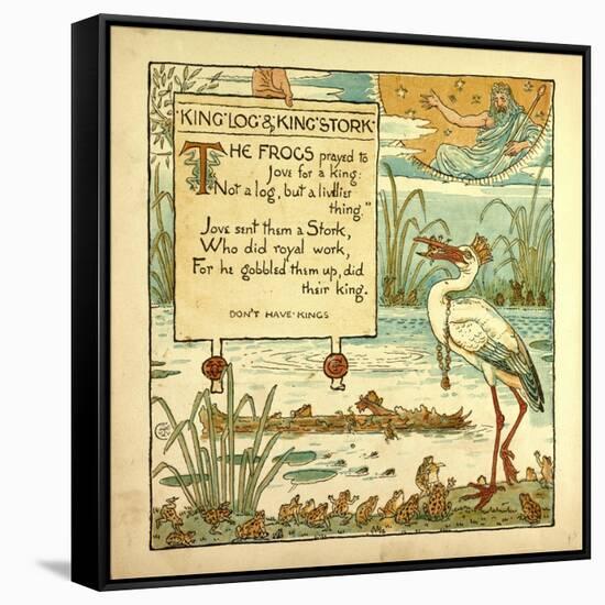 King Log and King's Stork-null-Framed Stretched Canvas