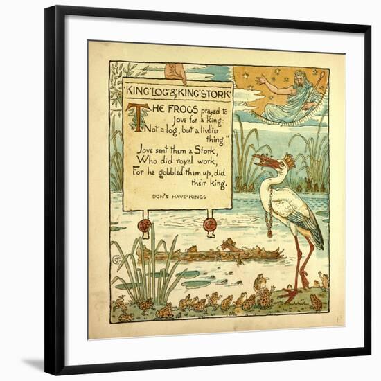 King Log and King's Stork-null-Framed Giclee Print