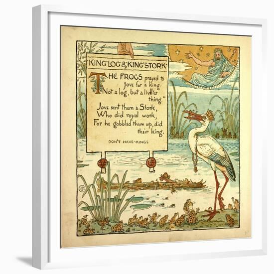 King Log and King's Stork-null-Framed Giclee Print