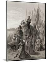King Louis IX (1217-70) before Damietta, Illustration from 'Bibliotheque Des Croisades' by J-F.…-Gustave Doré-Mounted Giclee Print