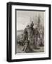 King Louis IX (1217-70) before Damietta, Illustration from 'Bibliotheque Des Croisades' by J-F.…-Gustave Doré-Framed Giclee Print