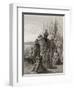 King Louis IX (1217-70) before Damietta, Illustration from 'Bibliotheque Des Croisades' by J-F.…-Gustave Doré-Framed Premium Giclee Print