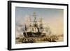 King Louis-Philippe (1830-48) Disembarking at Portsmouth, 8th October 1844, 1846-Louis Eugene Gabriel Isabey-Framed Giclee Print