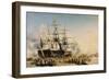 King Louis-Philippe (1830-48) Disembarking at Portsmouth, 8th October 1844, 1846-Louis Eugene Gabriel Isabey-Framed Giclee Print