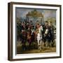 King Louis-Philippe of France and His Sons Leaving the Chateau of Versailles on Horseback, 1846-Antoine Charles Horace Vernet-Framed Giclee Print