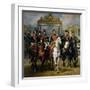 King Louis-Philippe of France and His Sons Leaving the Chateau of Versailles on Horseback, 1846-Antoine Charles Horace Vernet-Framed Giclee Print