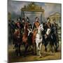 King Louis-Philippe of France and His Sons Leaving the Chateau of Versailles on Horseback, 1846-Antoine Charles Horace Vernet-Mounted Giclee Print
