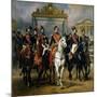 King Louis-Philippe of France and His Sons Leaving the Chateau of Versailles on Horseback, 1846-Antoine Charles Horace Vernet-Mounted Giclee Print