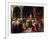 King Louis VII Takes the Standard at Saint-Denis-Jean-Baptiste Mauzaisse-Framed Giclee Print