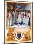 King Louis XI presides a chapter meeting of the Order of Saint Michel.Beneath the image.-Jean Fouquet-Mounted Giclee Print