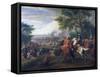 King Louis XIV at Defeat of Spanish Army Near Bruges Canal in 1667, Painting by Van Der Meulen-null-Framed Stretched Canvas