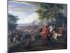 King Louis XIV at Defeat of Spanish Army Near Bruges Canal in 1667, Painting by Van Der Meulen-null-Mounted Giclee Print