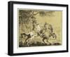 King Louis XIV at the Defeat of the Spanish Army Near the Bruges Canal in 1667-Adam Frans van der Meulen-Framed Giclee Print