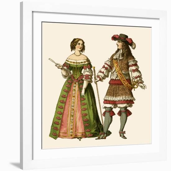 King Louis XIV of France and Maria Theresa Queen of France-Albert Kretschmer-Framed Giclee Print